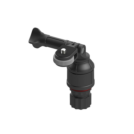 Schwenkhalter für GoPro, Action-Kameras, Foto- und Videogeräte mit 1/4 "Gewindeanschluss und 2/3 Stecker (schwarz)